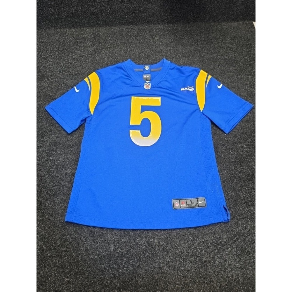 Nike NFL Los Angeles Rams Jalen Ramsey 5 Jersey Youth Large Blue Yellow